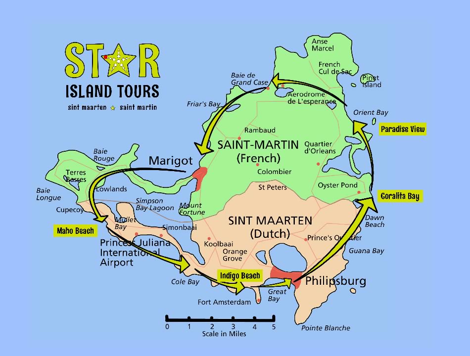 Star Island Tours Map